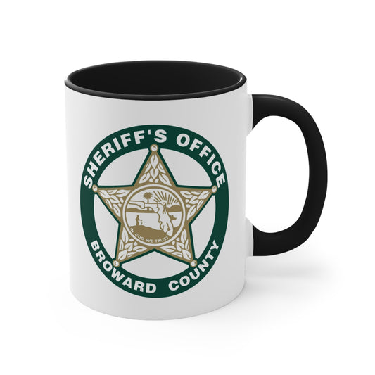 Broward County Sheriff Coffee Mug - Double Sided White Ceramic 11oz by TheGlassyLass.com