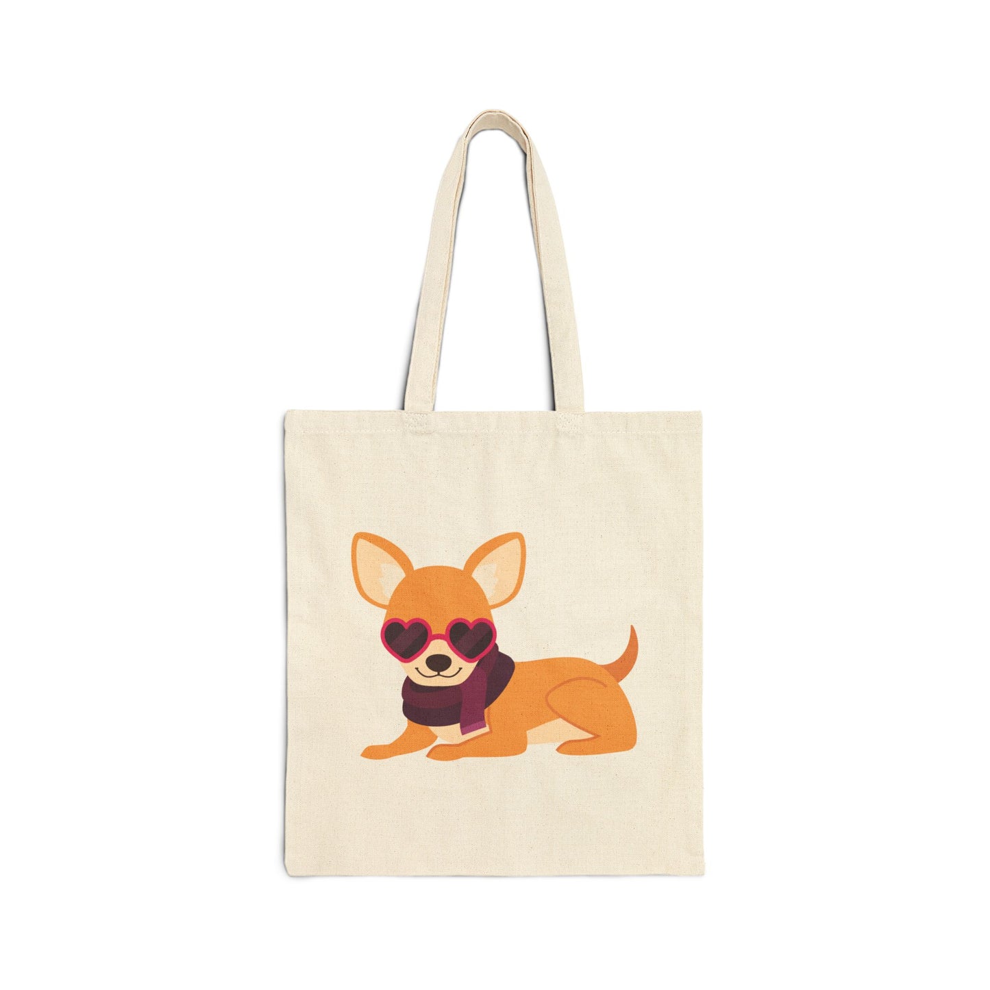 Fashionista Chihuahua Logo Tote Bag - Heavyweight 100% Cotton Canvas by TheGlassyLass.com