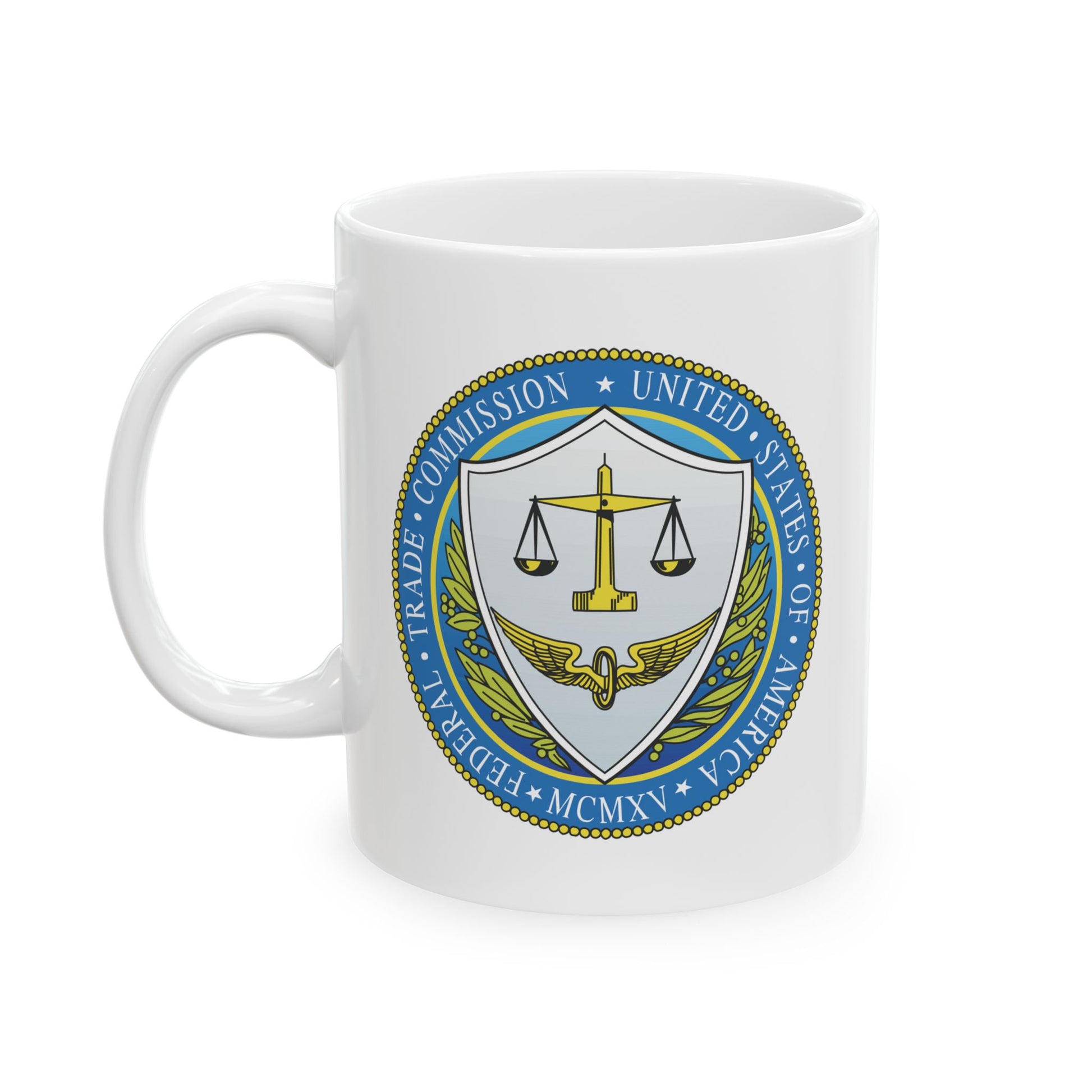 Federal Trade Commission Coffee Mug - Double Sided Print, White Ceramic, 11oz by TheGlassyLass.com