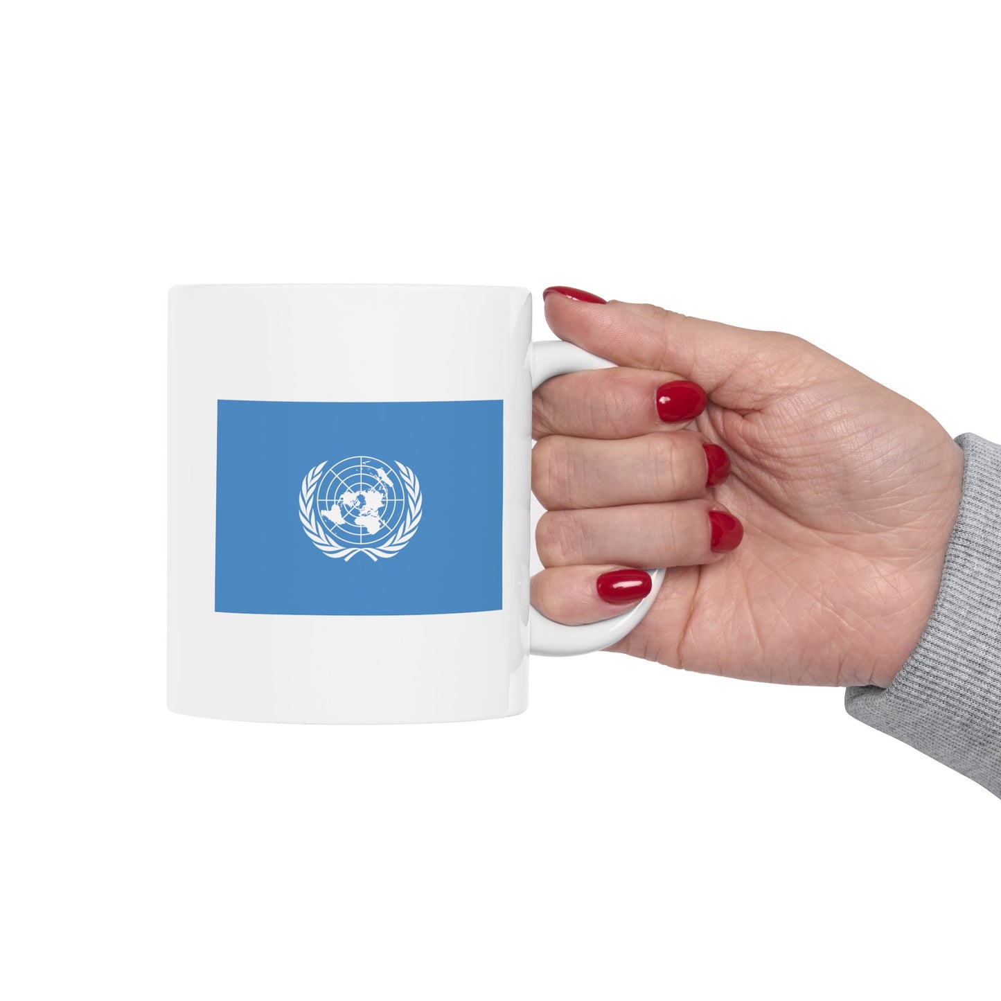 United Nations Coffee Mug - Double Sided White Ceramic 11oz by TheGlassyLass.com