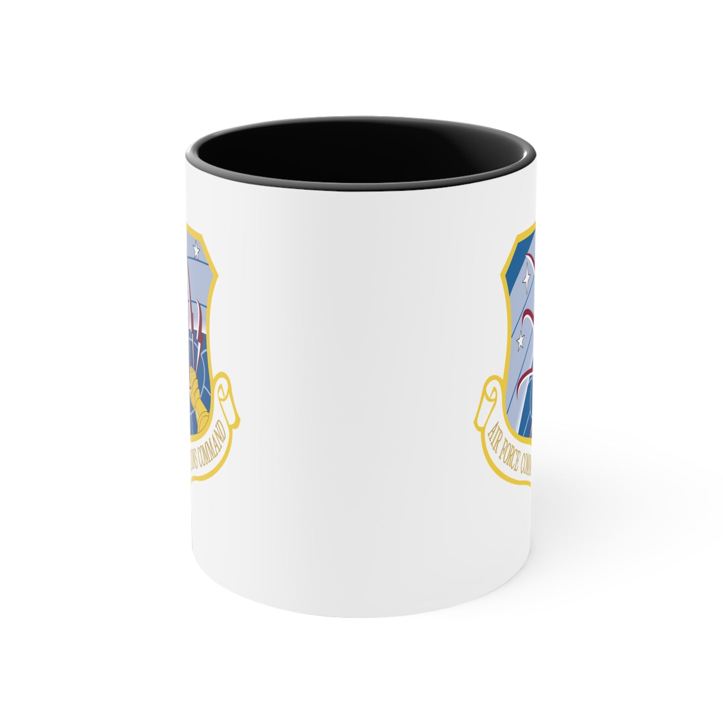 Air Force Communications Command - Double Sided Black Accent White Ceramic Coffee Mug 11oz by TheGlassyLass.com