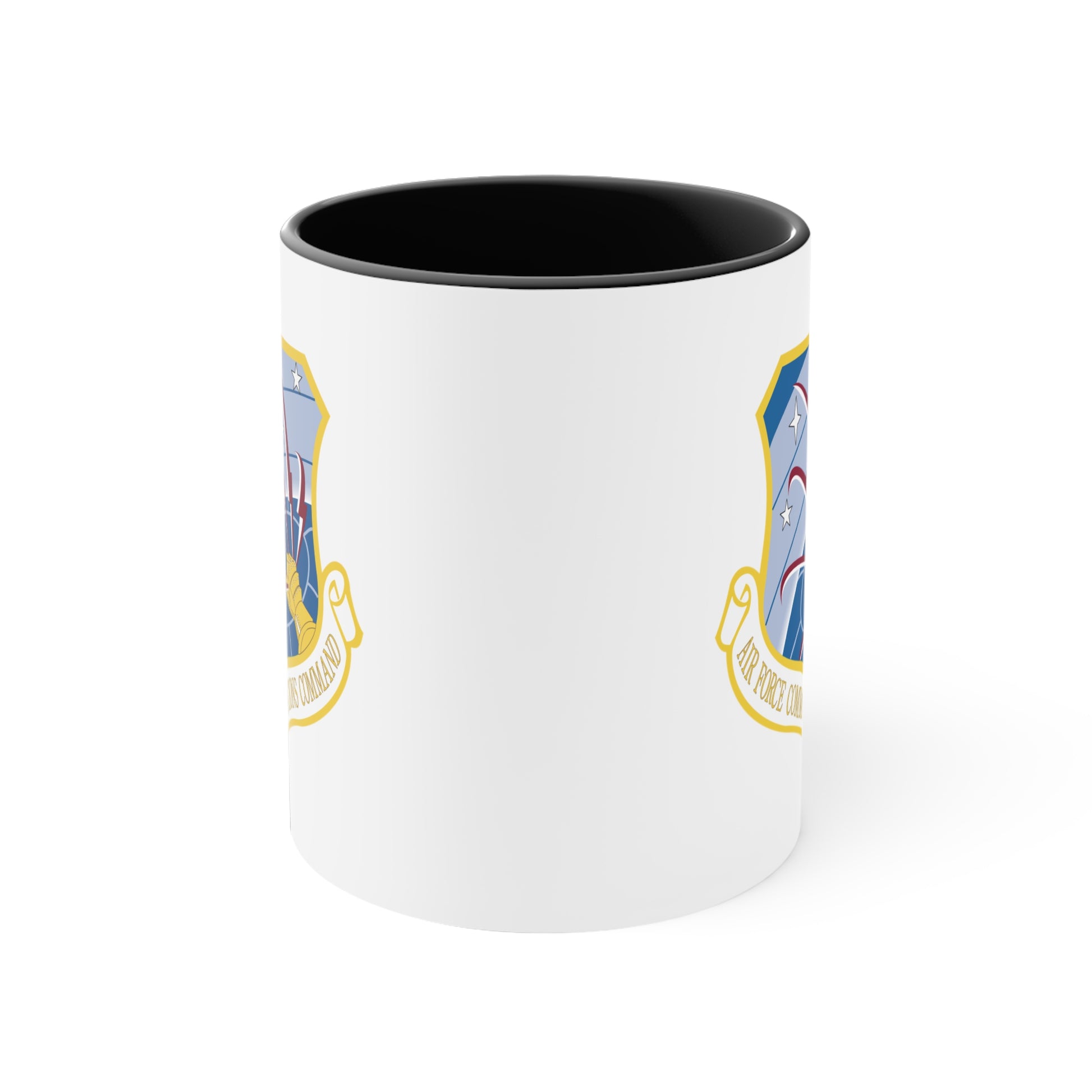 Air Force Communications Command - Double Sided Black Accent White Ceramic Coffee Mug 11oz by TheGlassyLass.com