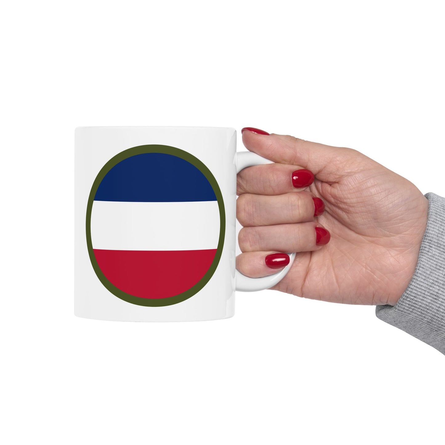 Army Forces Command (FORSCOM) Insignia Coffee Mug - Double Sided White Ceramic 11oz - by TheGlassyLass.com