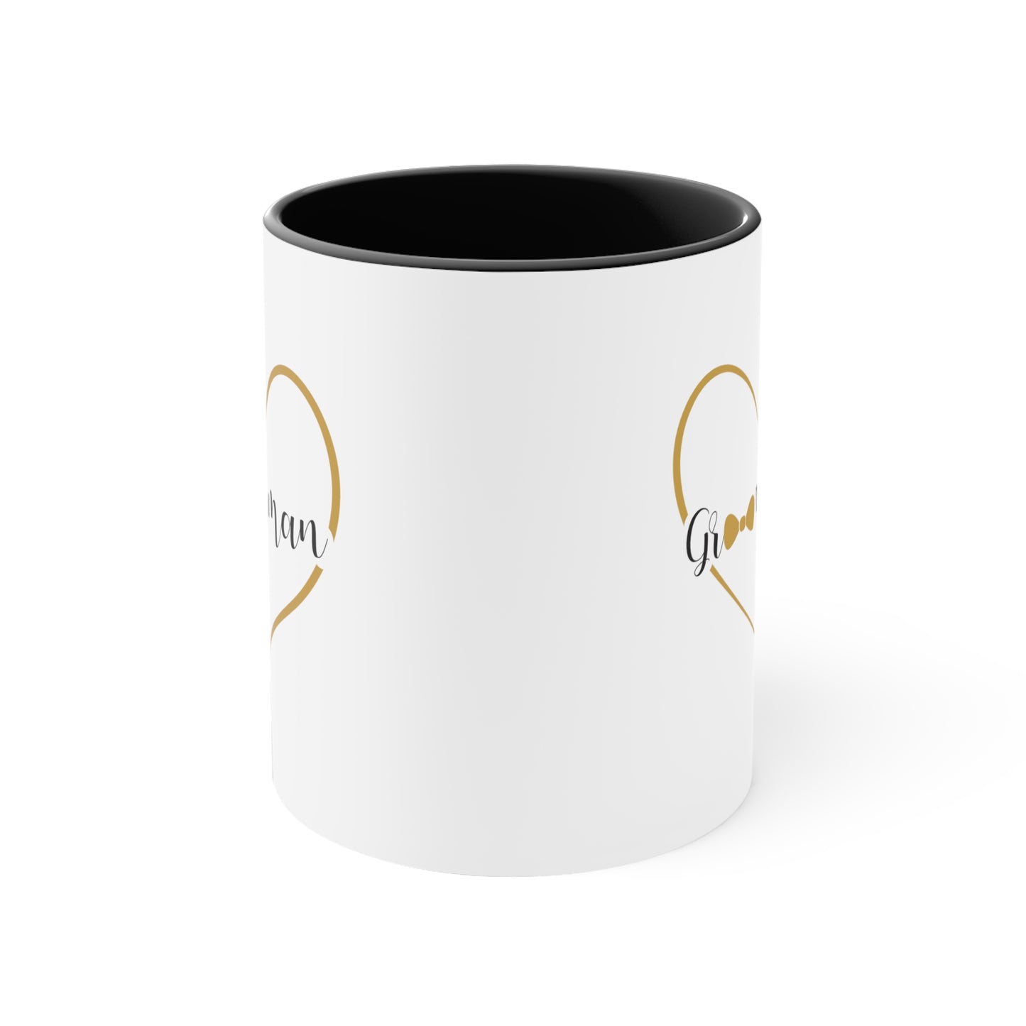 Groomsman Coffee Mug - Double Sided Black Accent Ceramic 11oz by TheGlassyLass.com