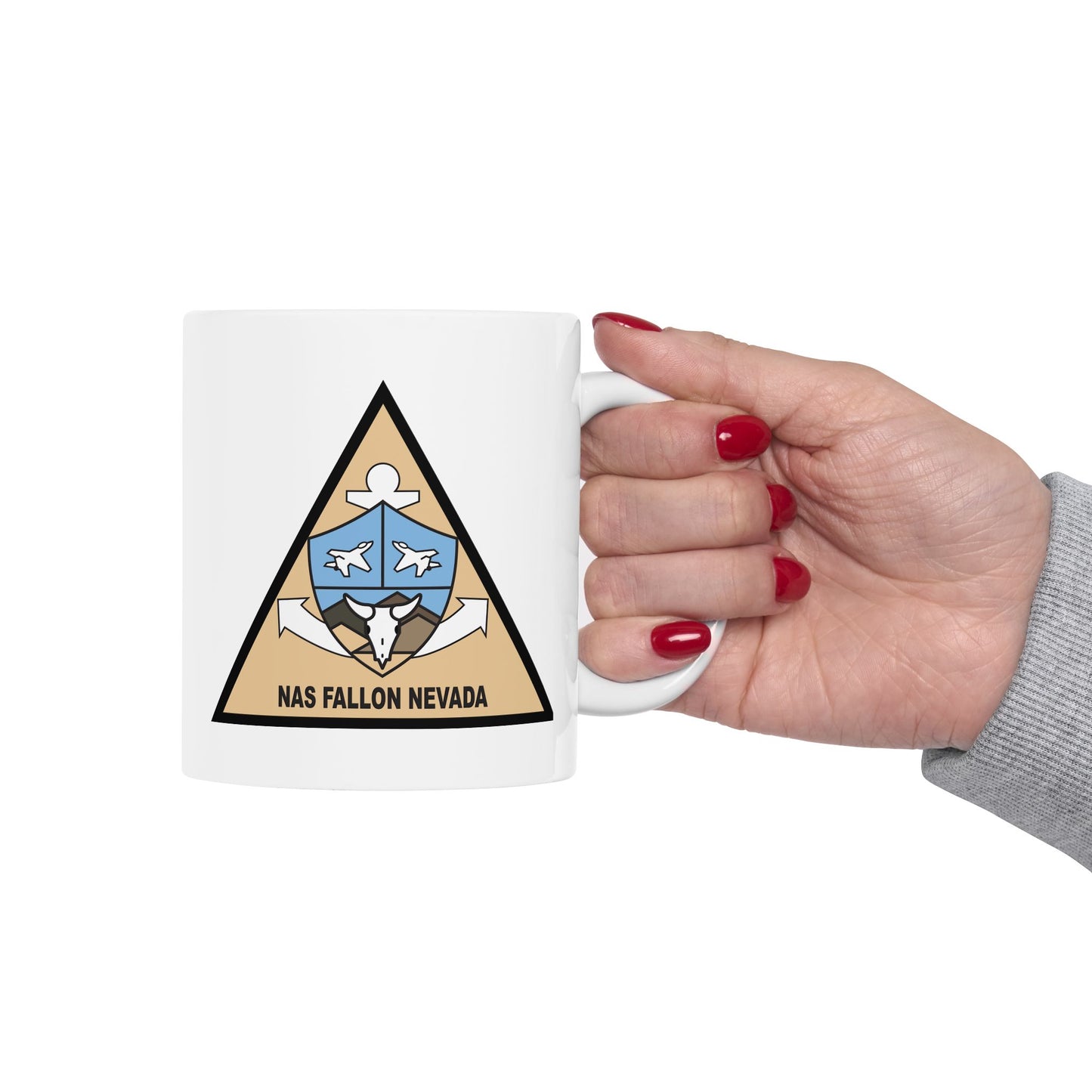 Naval Air Station Fallon Coffee Mug - Wrap Print White Ceramic 11oz - by TheGlassyLass.com