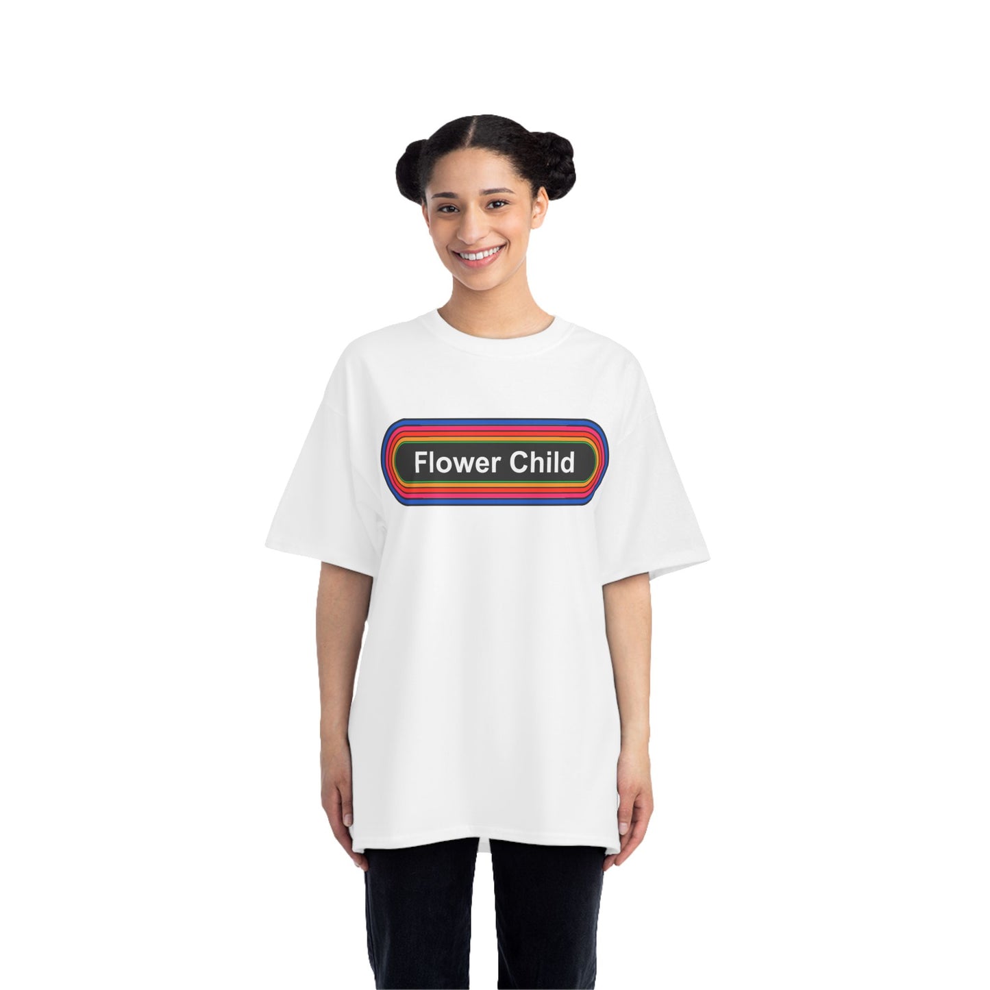 Flower Child T-Shirt: (Hanes Beefy-T 100% Preshrunk Cotton Custom Printed by TheGlassyLass.com