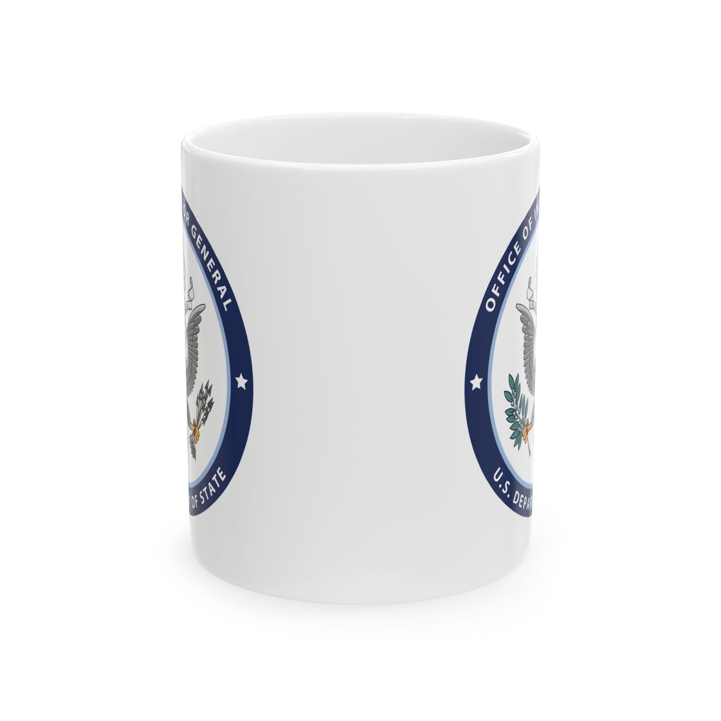 Office of Inspector General Seal Coffee Mug - Double Sided Print, White Ceramic, 11oz by TheGlassyLass.com