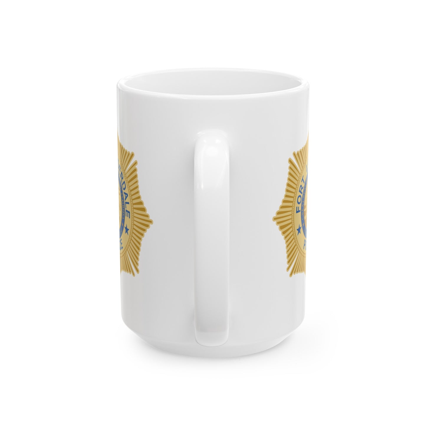 Fort Lauderdale Police Coffee Mug - Double Sided White Ceramic 15oz by TheGlassyLass.com