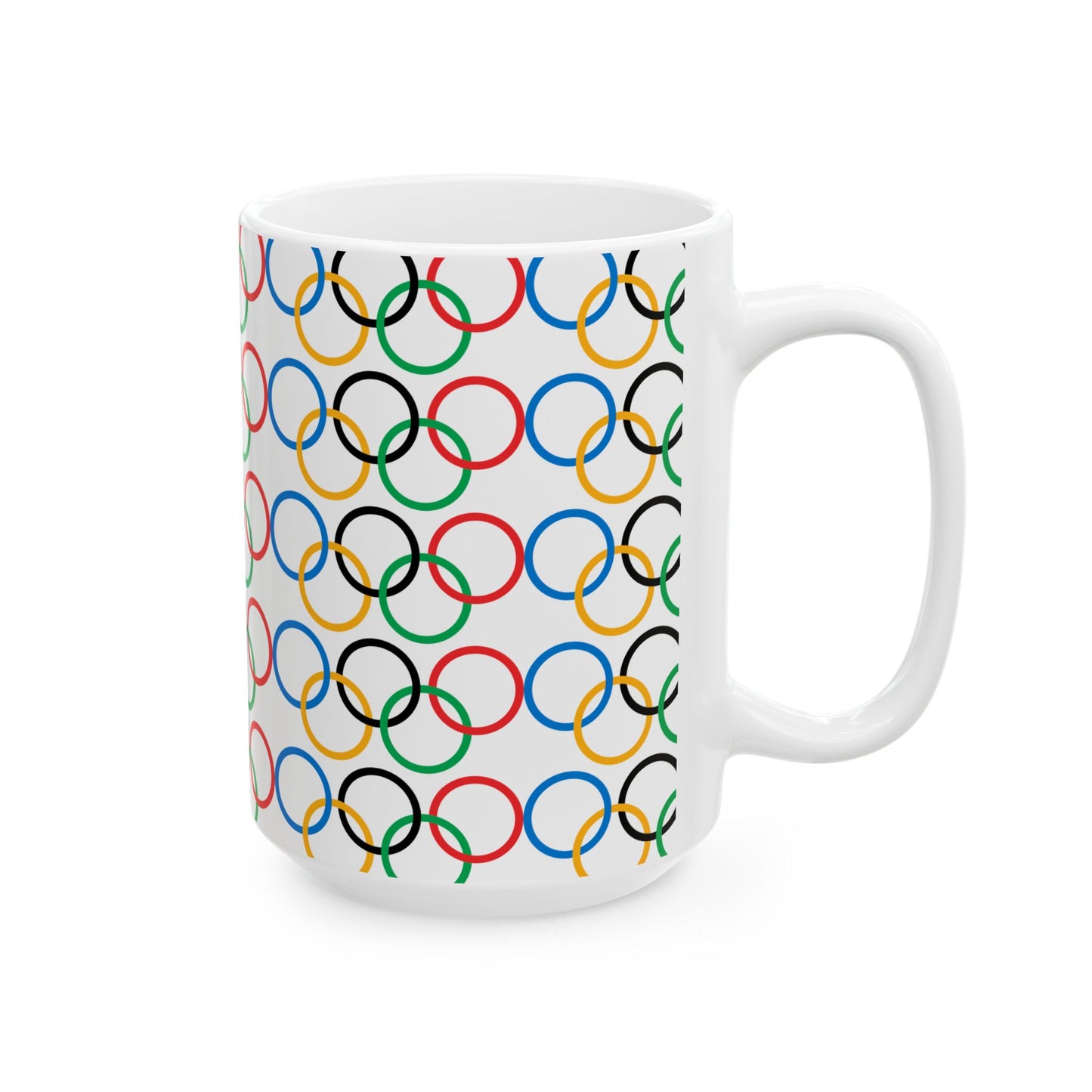 Olympic Fever Coffee Mug - Double Sided White Ceramic 15oz by TheGlassyLass.com
