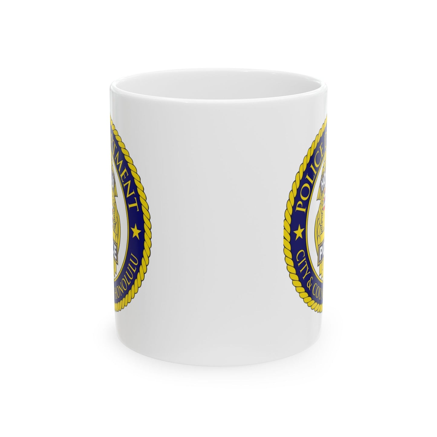 Honolulu Police Department Coffee Mug - Double Sided Print, White Ceramic, 11oz by TheGlassyLass.com