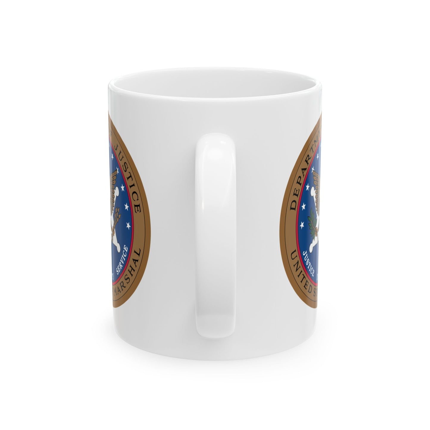 US Marshal Coffee Mug - Double Sided Print, White Ceramic, 11oz by TheGlassyLass.com