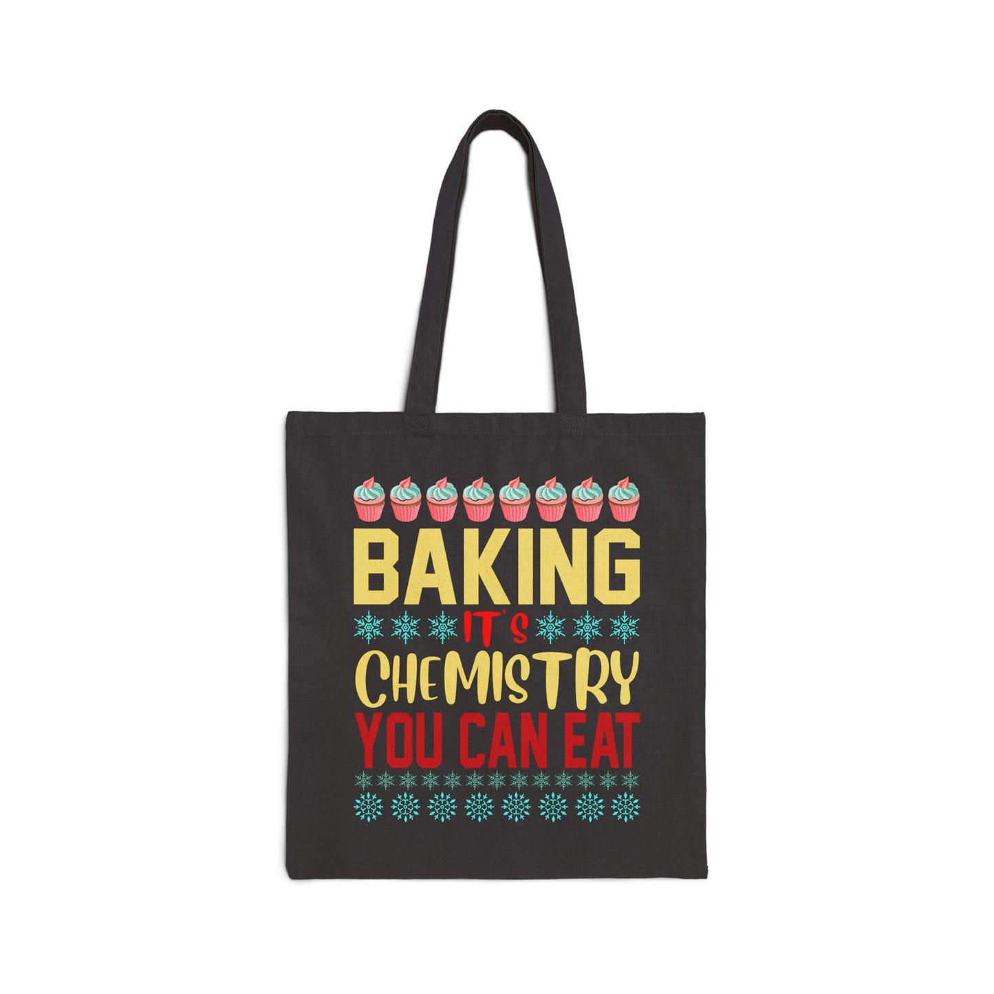 Baking is Chemistry You Can Eat Logo Tote Bag - Heavyweight 100% Cotton Canvas by TheGlassyLass.com
