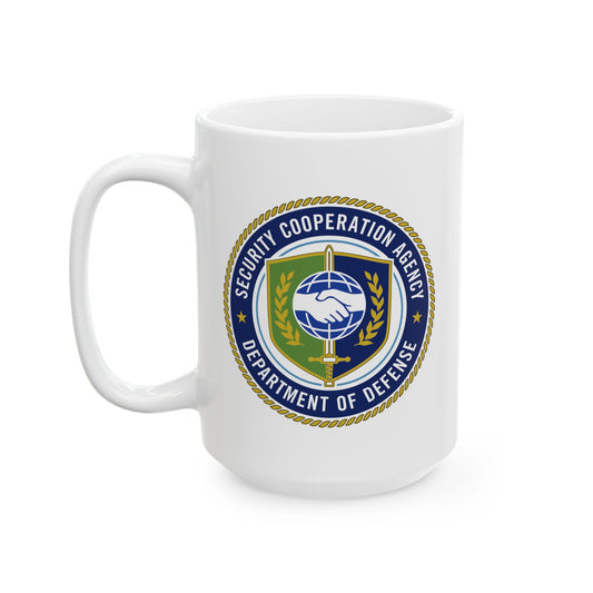 Defense Security Cooperation Agency Coffee Mug - Double Sided Print, White Ceramic, 15oz by TheGlassyLass.com