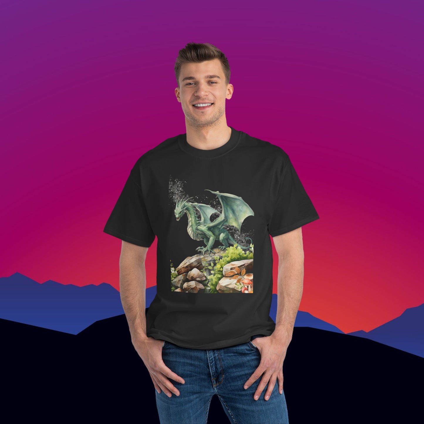 Dragon Issues T-Shirt: (Hanes Beefy-T 100% Preshrunk Cotton) Custom Printed by TheGlassyLass.com