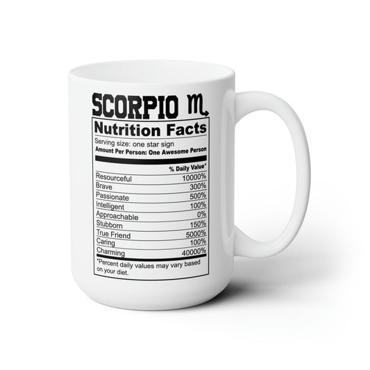 Scorpio Tarot Card Coffee Mug - Double Sided White Ceramic 15oz - by TheGlassyLass.com