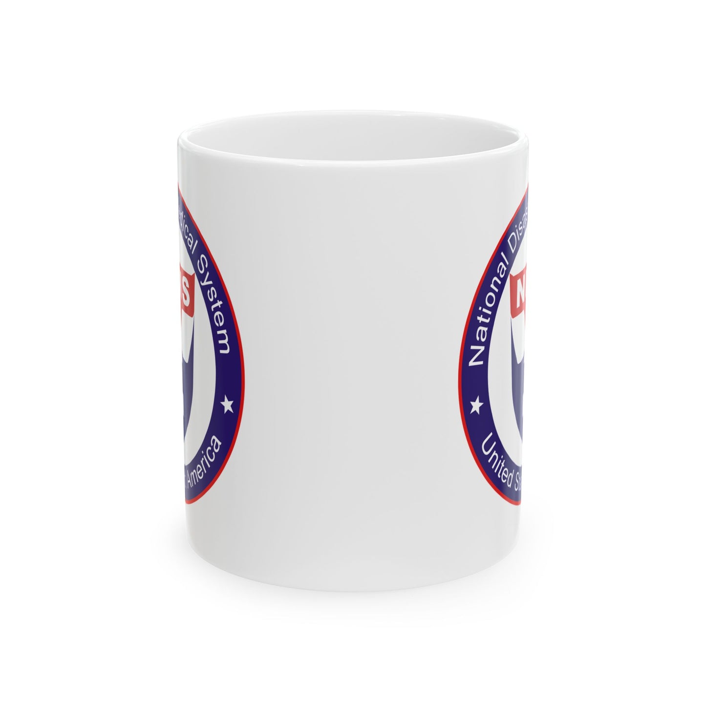 National Disaster Medical System Coffee Mug - Double Sided Print, White Ceramic, 11oz by TheGlassyLass