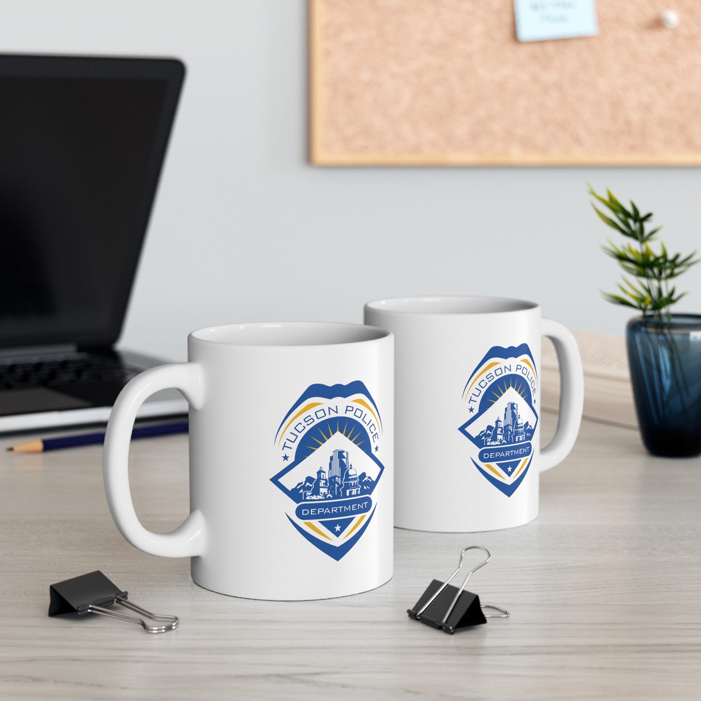 Tucson Police Coffee Mug - Double Sided White Ceramic 11oz by TheGlassyLass.com