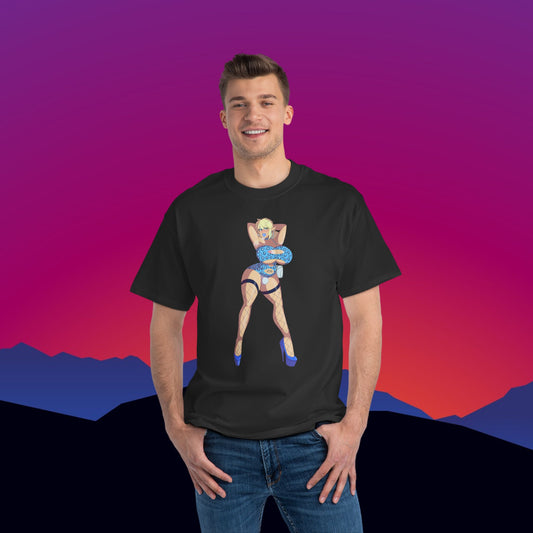 Feeling Flirty T-Shirt: (Hanes Beefy-T 100% Preshrunk Cotton) Custom Printed by TheGlassyLass.com