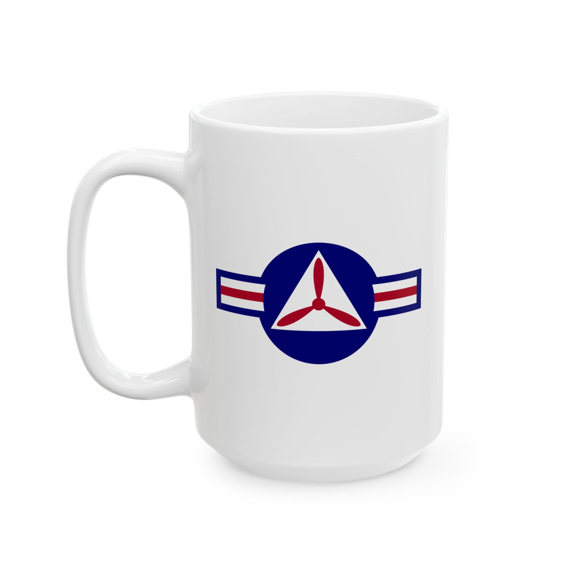 Civil Air Patrol Roundel Coffee Mug - Double Sided Print, White Ceramic, 15oz by TheGlassyLass.com