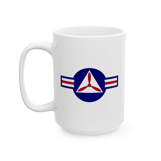 Civil Air Patrol Roundel Coffee Mug - Double Sided Print, White Ceramic, 15oz by TheGlassyLass.com