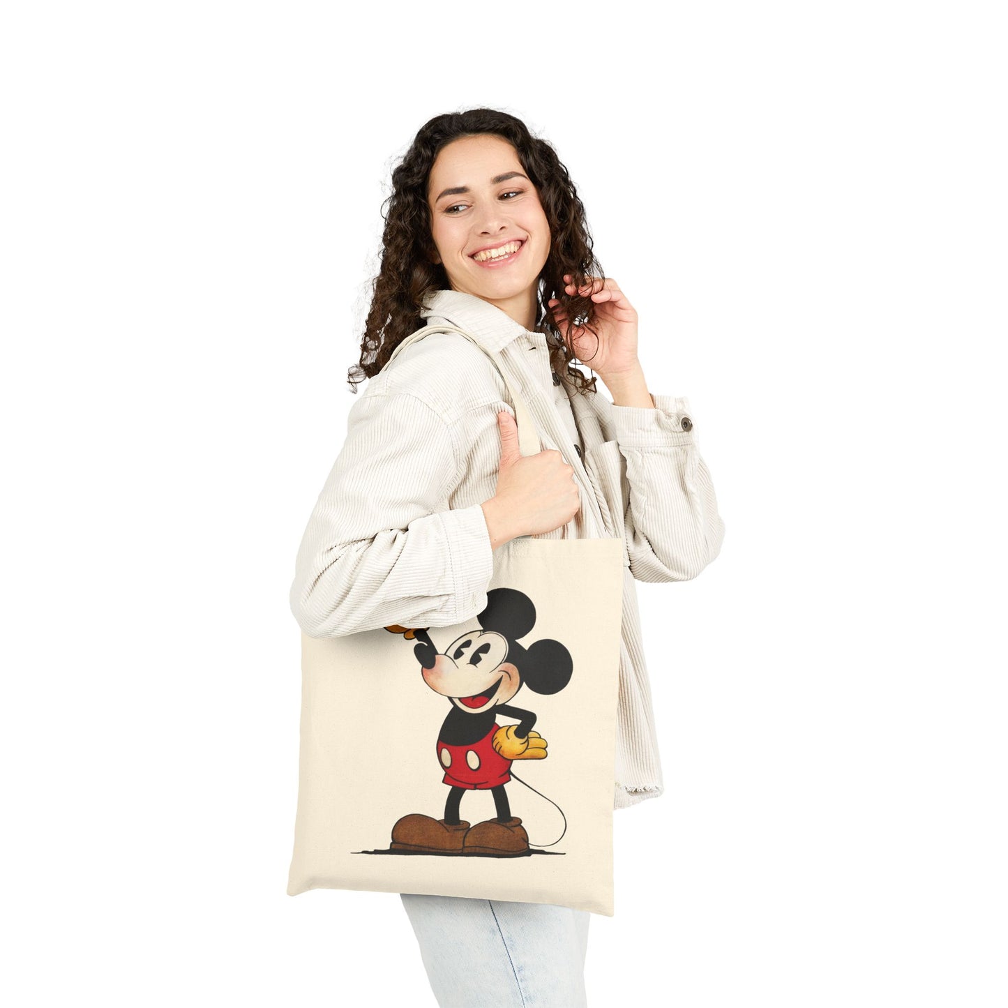 Mickey Mouse Steamboat Willie Tote Bag - Heavyweight 100% Cotton Canvas by TheGlassyLass.com