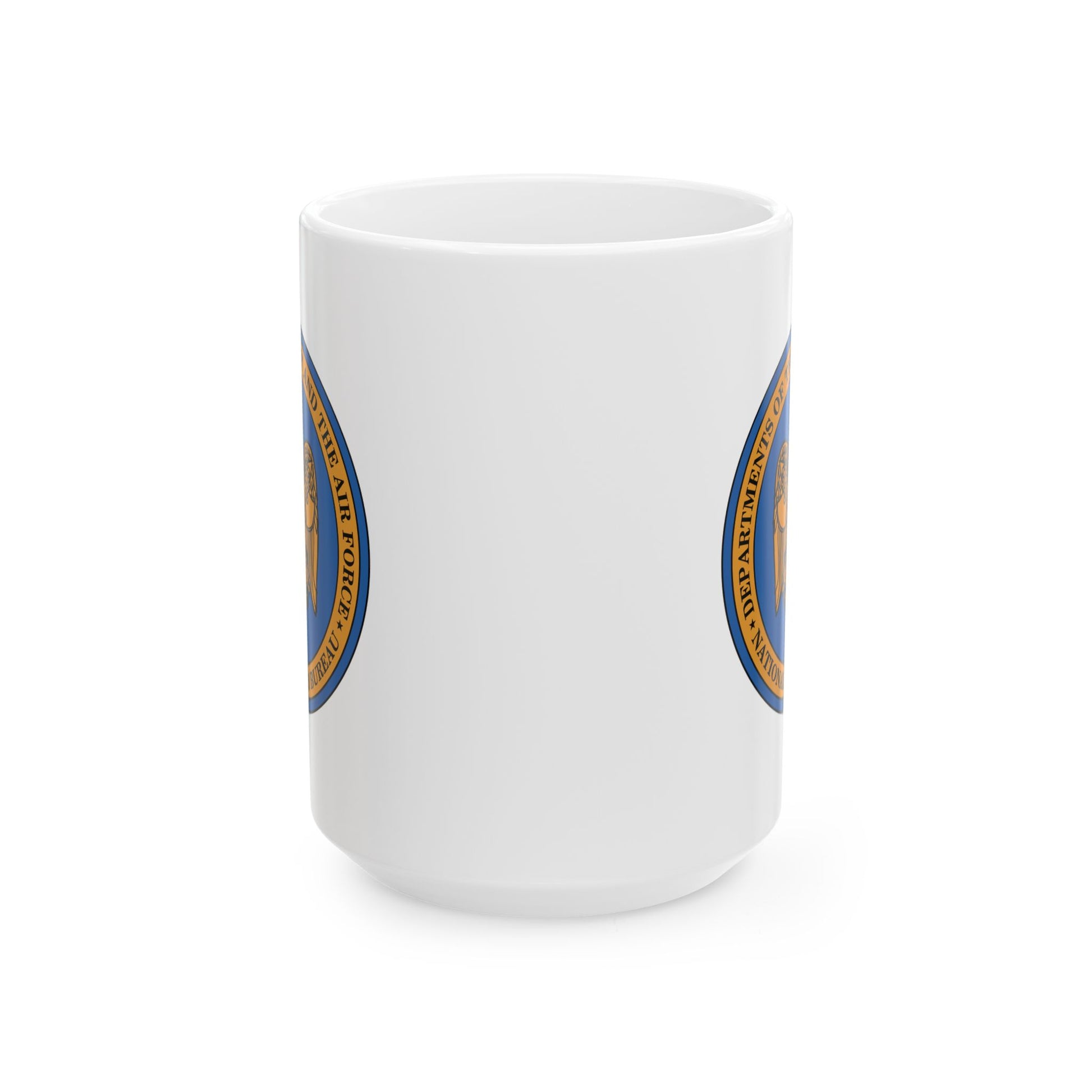 National Guard Bureau Seal Coffee Mug - Double Sided Print, White Ceramic, 15oz by TheGlassyLass.com