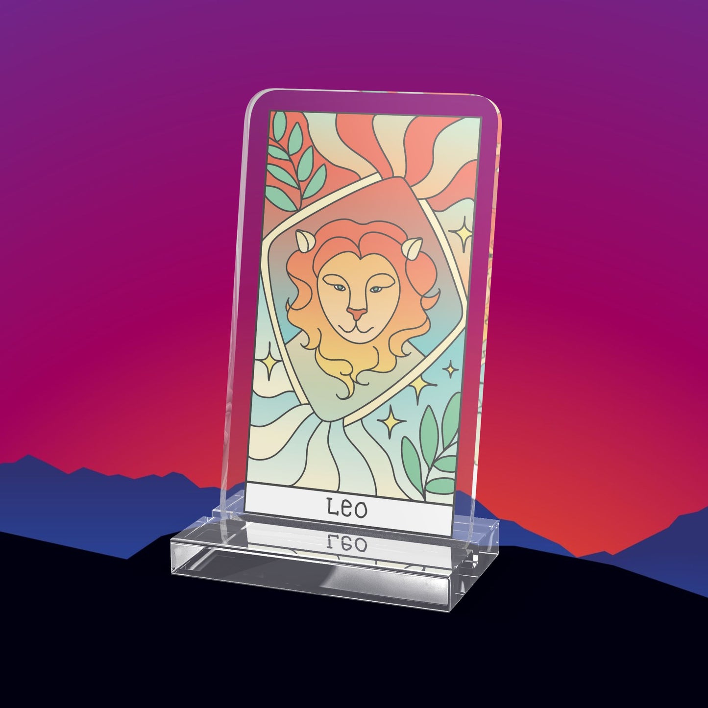 Leo Zodiac Acrylic Standee by TheGlassyLass.com