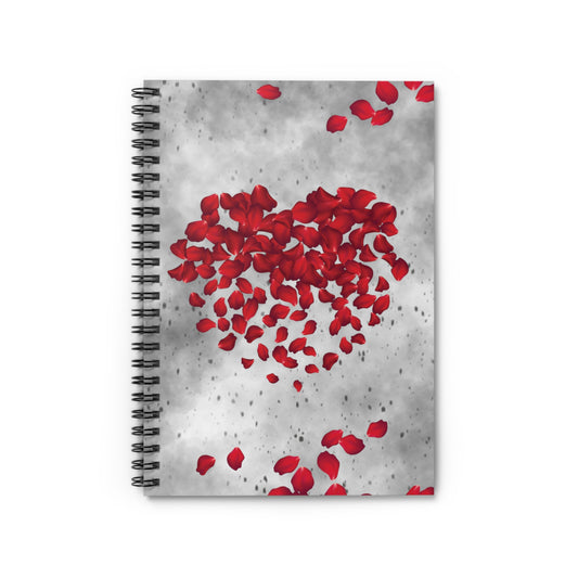 Rose Petal Heart: Spiral Notebook - Log Books - Journals - Diaries - and More Custom Printed by TheGlassyLass