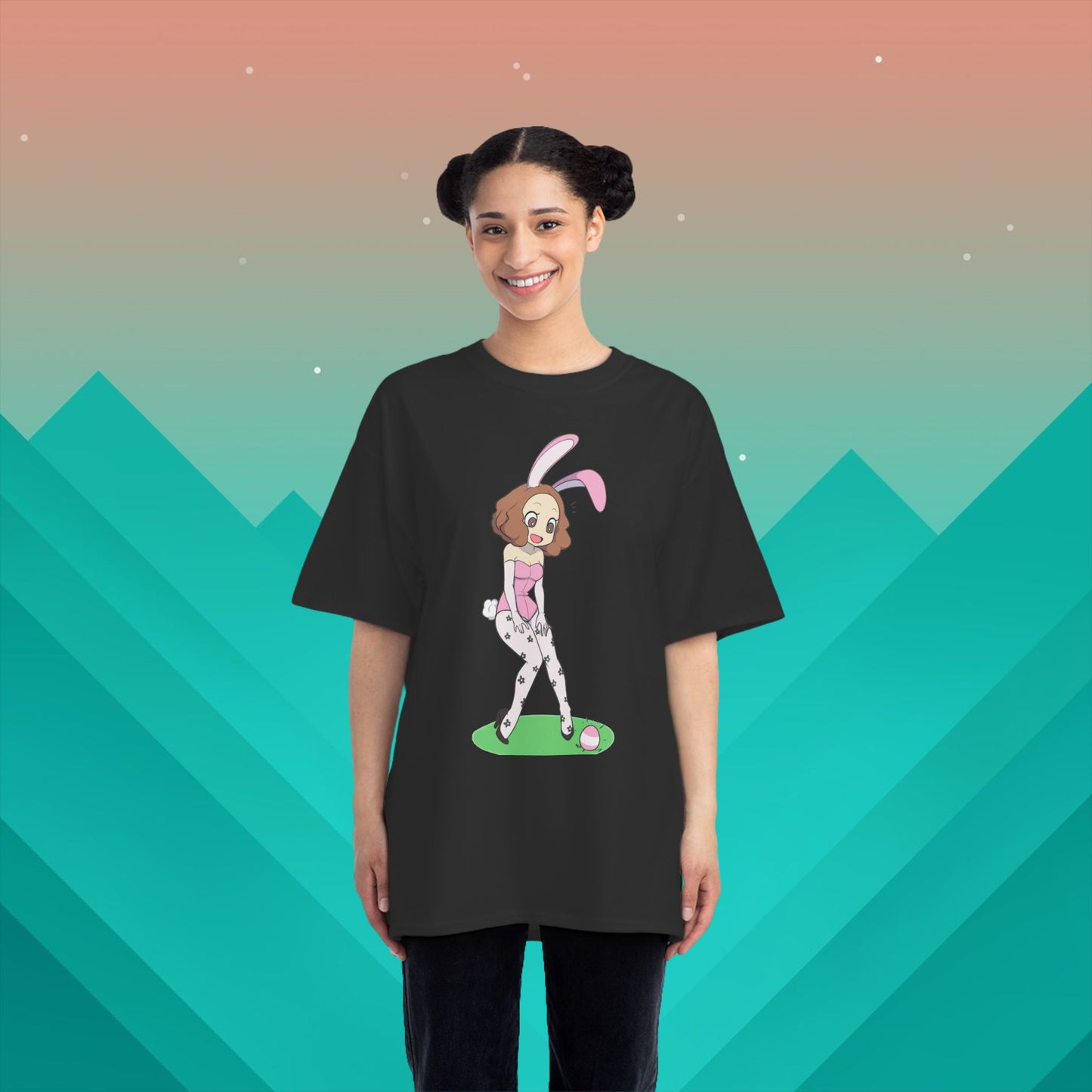 Easter Egg Hunt T-Shirt: (Hanes Beefy-T 100% Preshrunk Cotton Custom Printed by TheGlassyLass.com