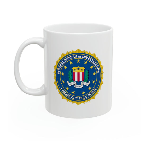 The FBI Kansas City Field Office Coffee Mug - Double Sided 11oz White Ceramic by TheGlassyLass.com