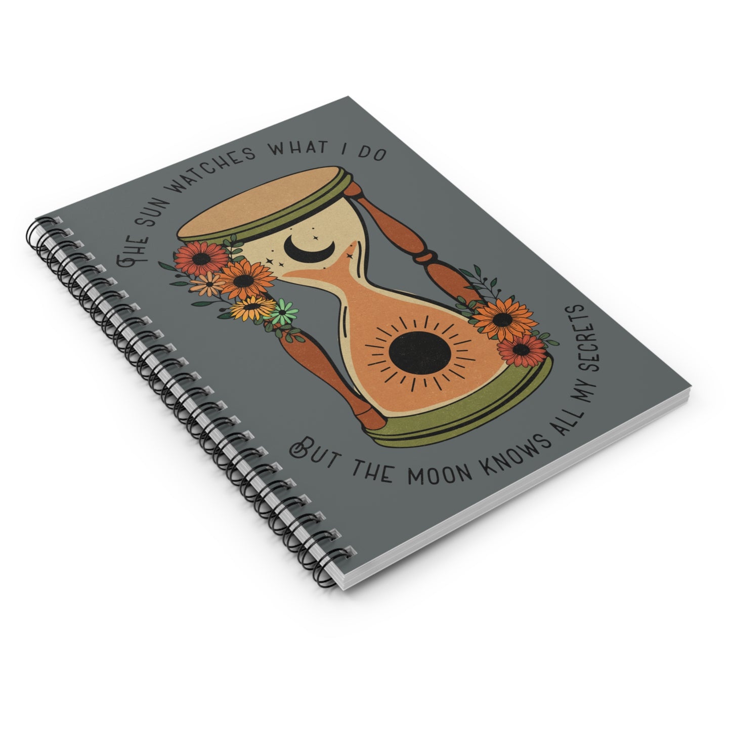 Sun Watches Moon Knows: Spiral Notebook - Log Books - Journals - Diaries - and More Custom Printed by TheGlassyLass.com