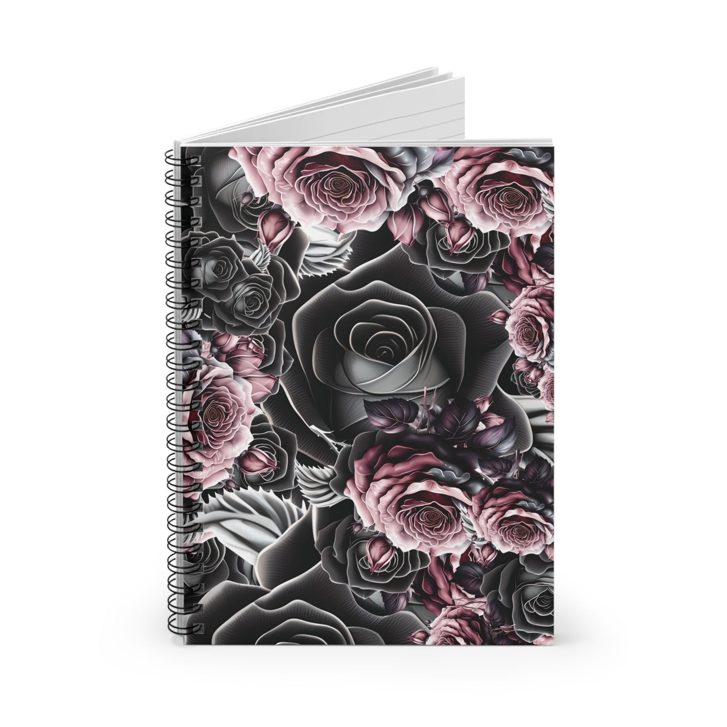 Black Rose: Spiral Notebook - Log Books - Journals - Diaries - and More Custom Printed by TheGlassyLass
