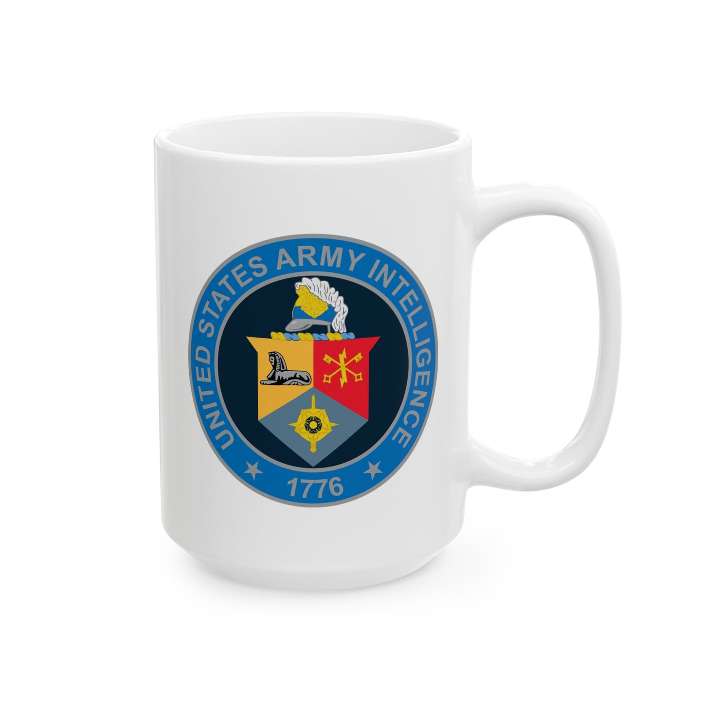 United Stated Army Intelligence Coffee Mug - Double Sided White Ceramic 15oz by TheGlassyLass.com