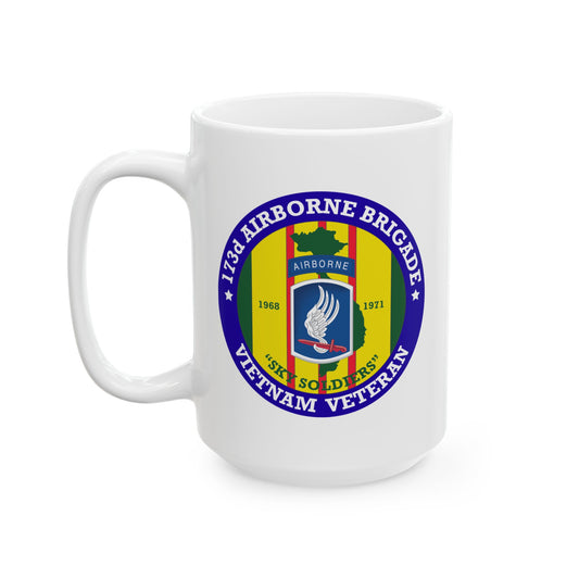 173rd Airborne Brigade Seal Coffee Mug - Double Sided Print, White Ceramic, 15oz by TheGlassyLass.com