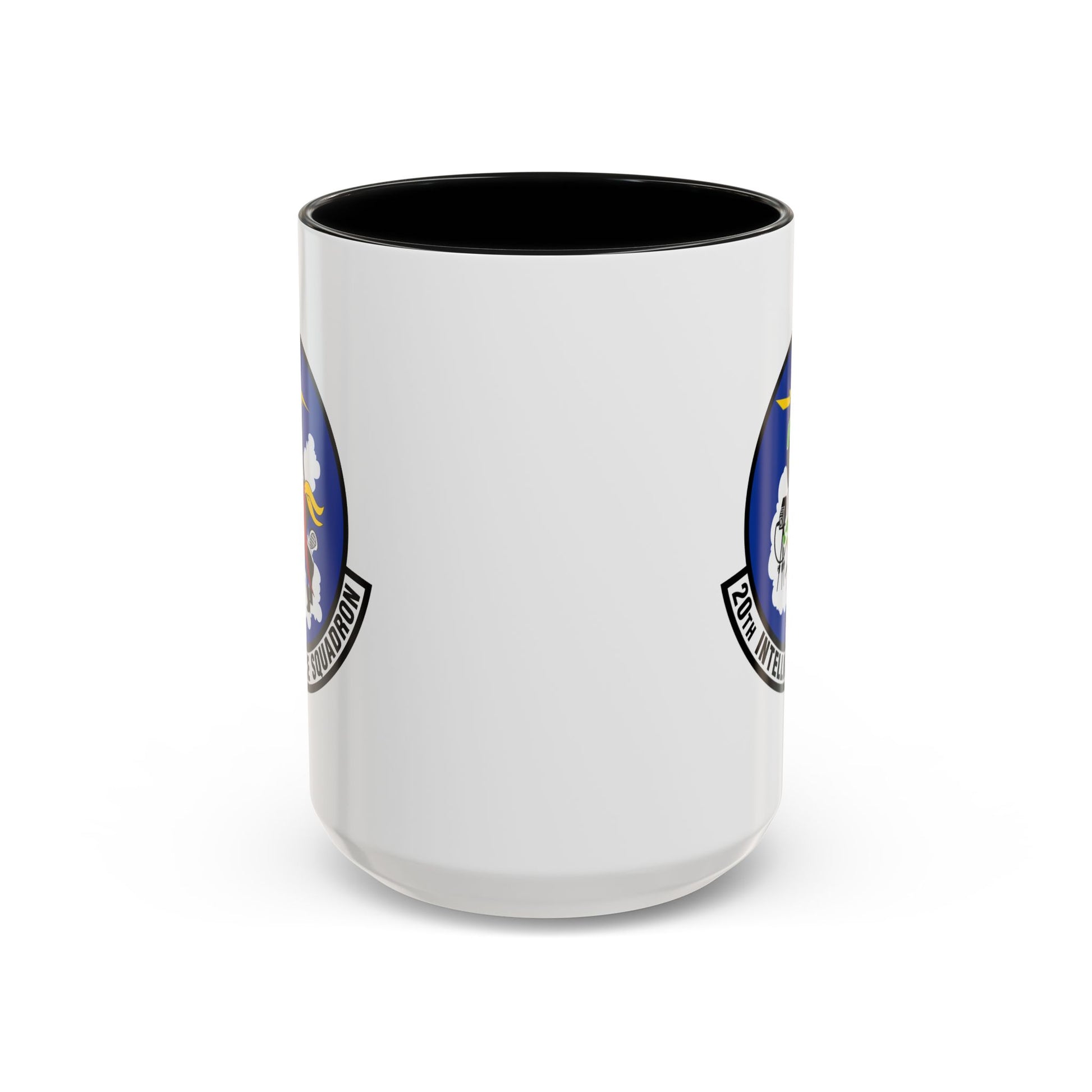 20th Intelligence Squadron Coffee Mug - Double Sided Print, Black Accent White Ceramic, 15oz by TheGlassyLass.com