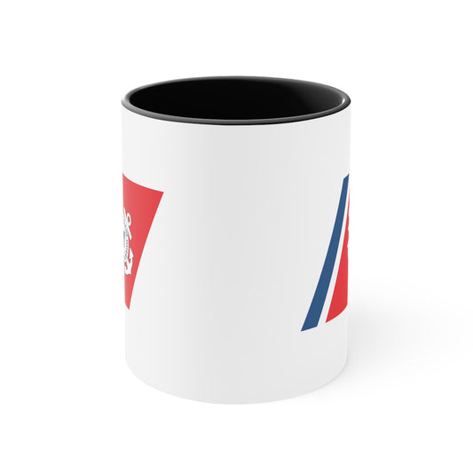 Coast Guard Hull Coffee Mug - Double Sided Black Accent White Ceramic 11oz by TheGlassyLass