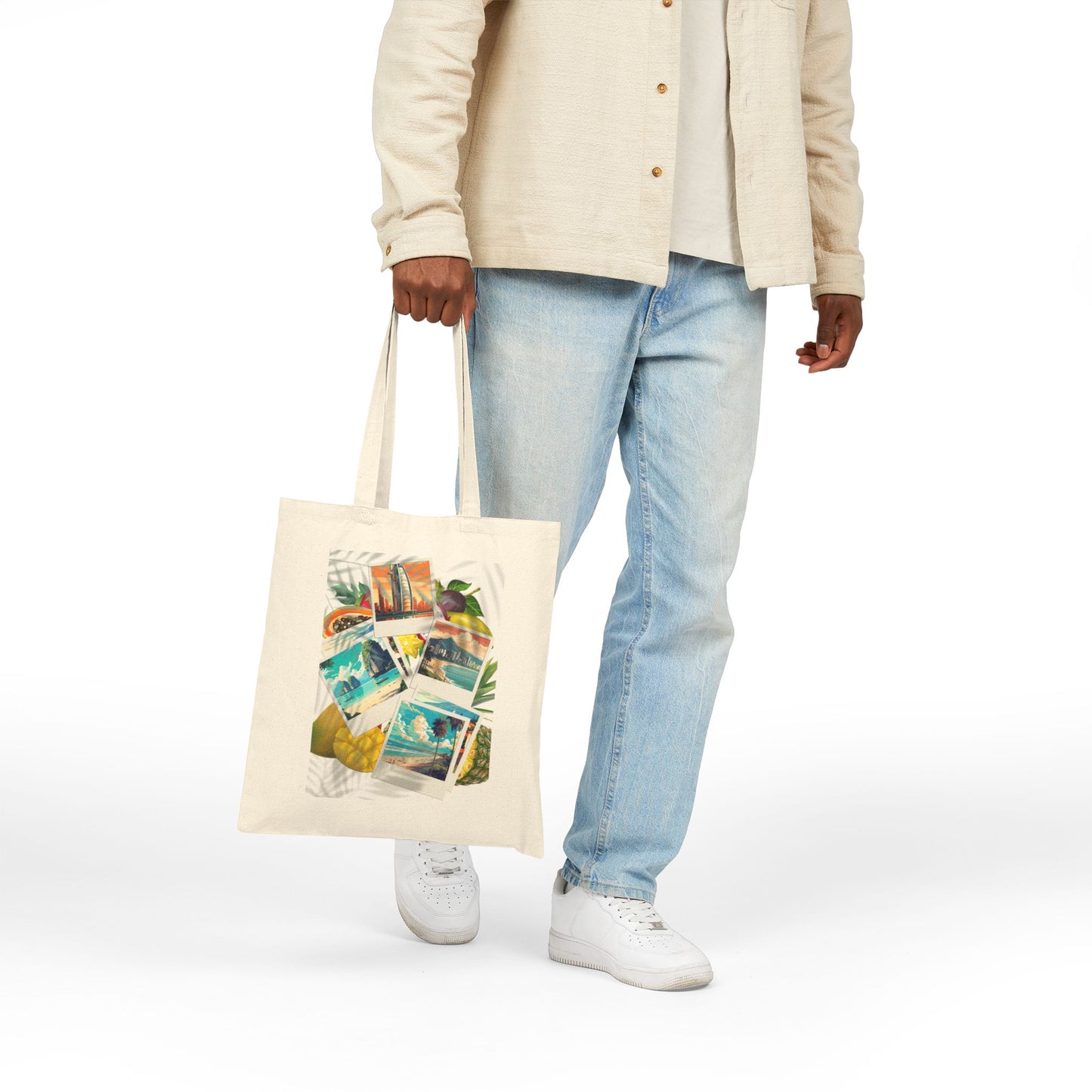Around the World Tote Bag - Heavyweight 100% Cotton Canvas by TheGlassyLass.com