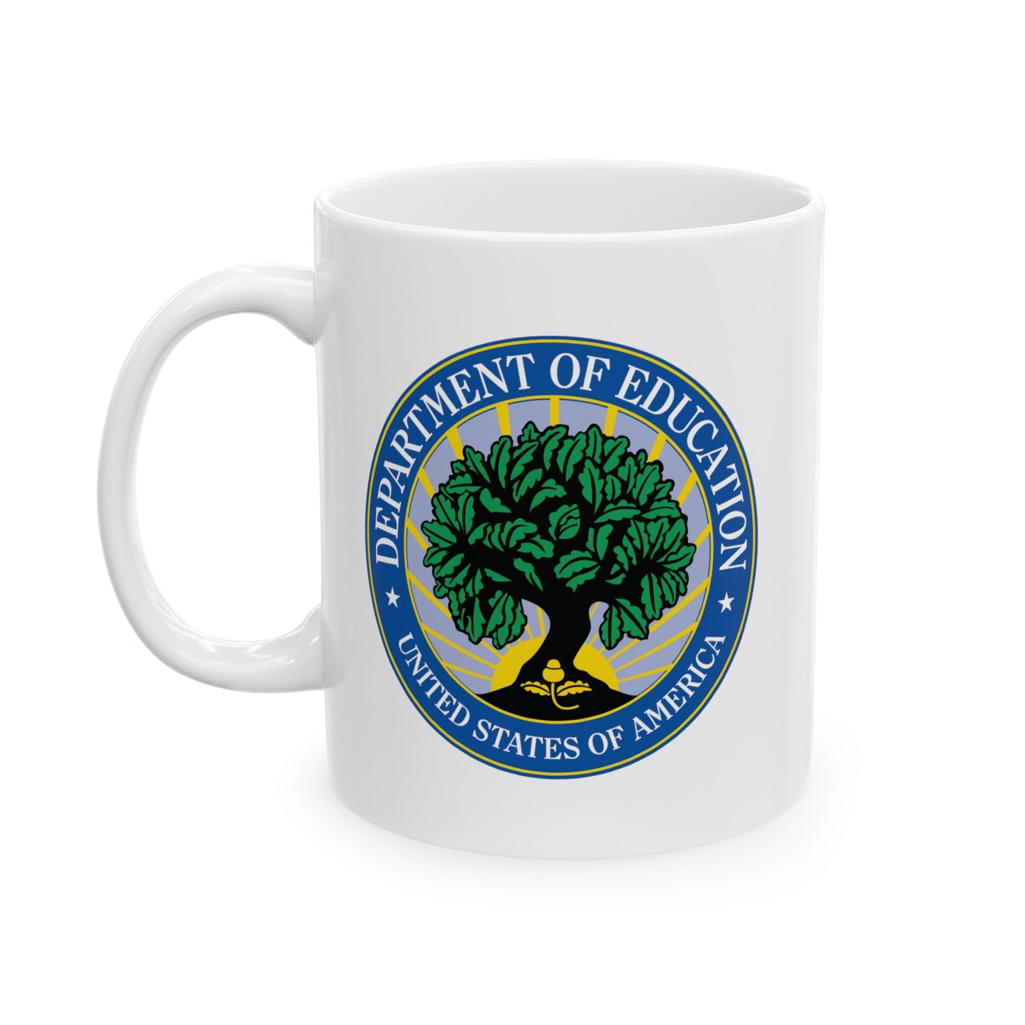 Department of Education Coffee Mug - Double Sided White Ceramic 11oz by TheGlassyLass.com