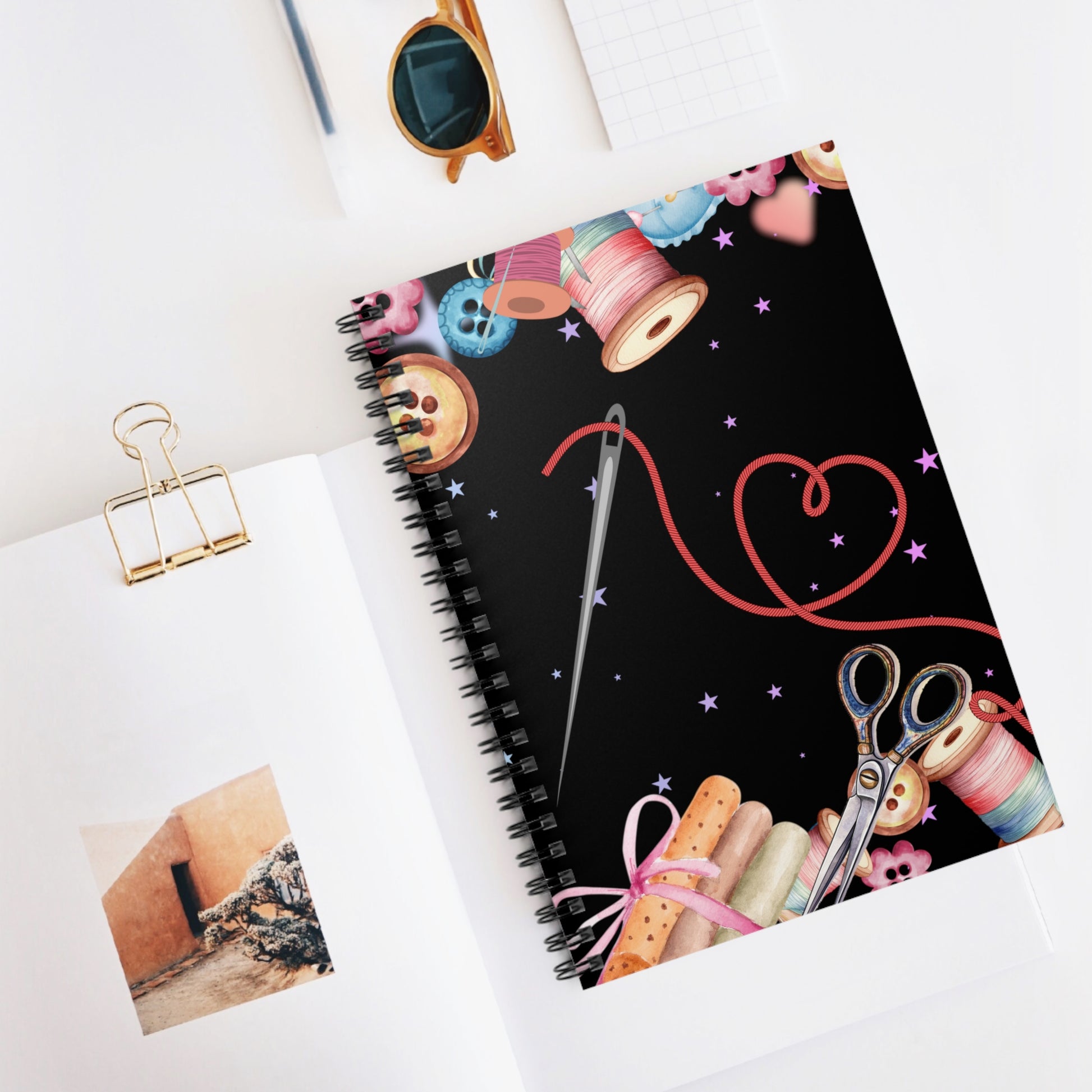 A Stitch in Time: Spiral Notebook - Log Books - Journals - Diaries - and More Custom Printed by TheGlassyLass