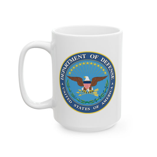 Department of Defense Coffee Mug - Double Sided White Ceramic 15oz by TheGlassyLass.com