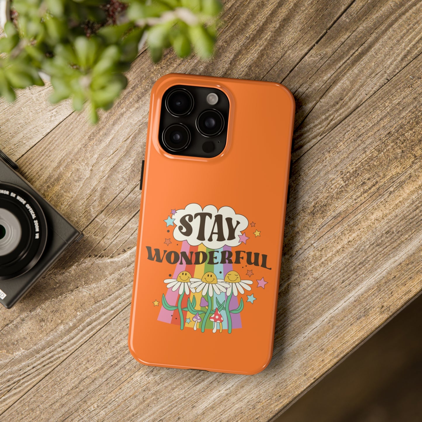 Stay Wonderful Daisies: iPhone Tough Case Design - Wireless Charging - Superior Protection - Original Designs by TheGlassyLass.com