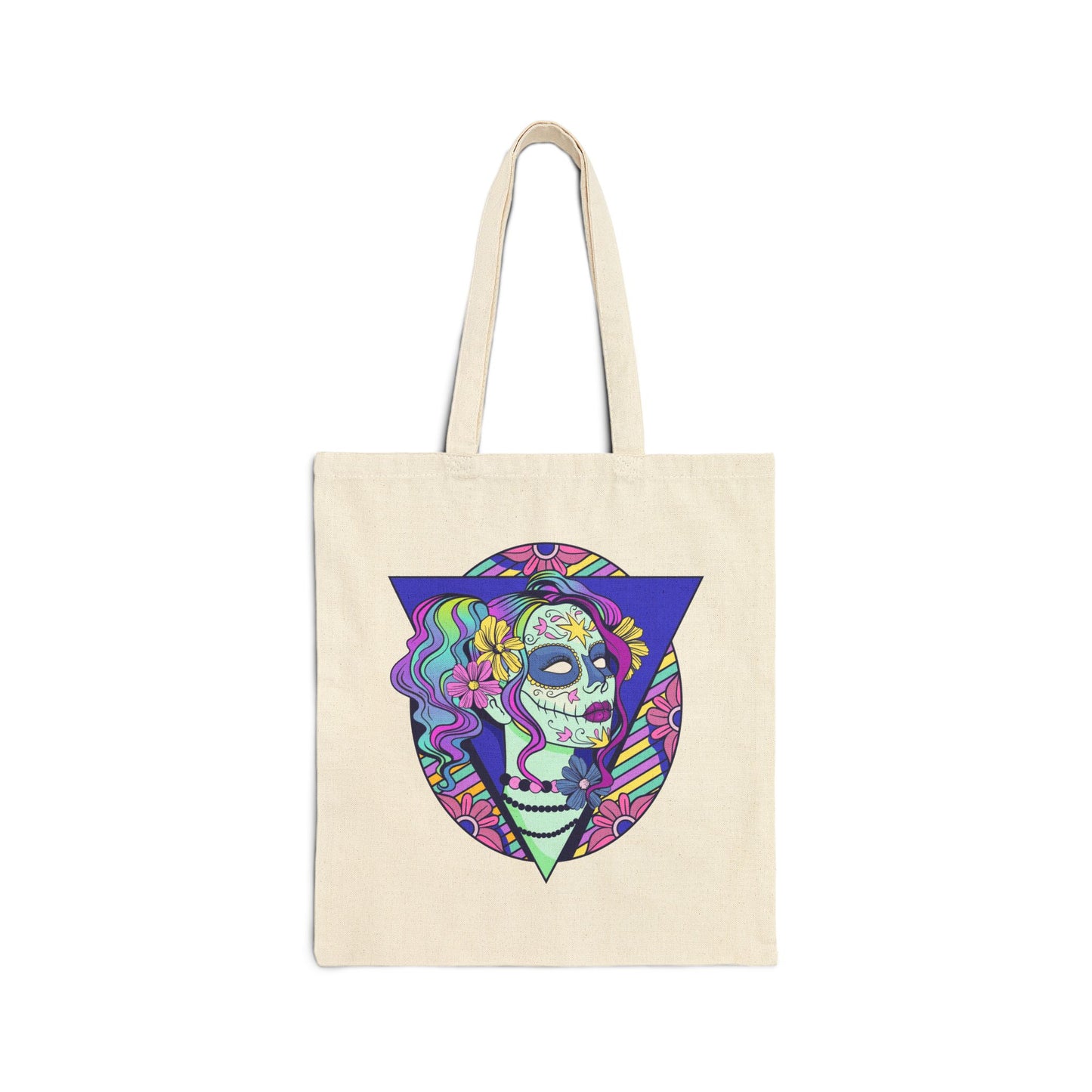 Candy Skull Cowgirls Logo Tote Bag - Heavyweight 100% Cotton Canvas by TheGlassyLass.com