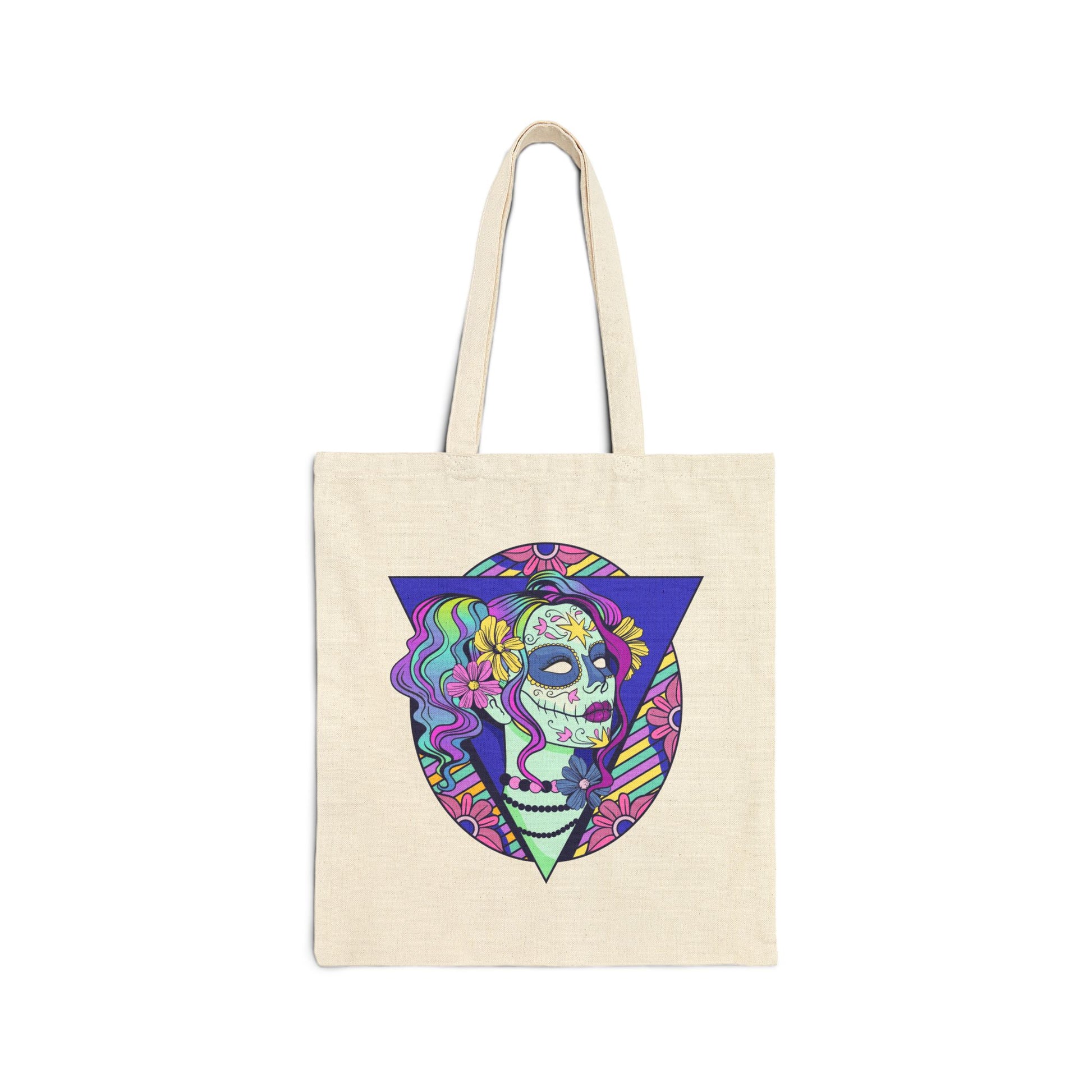 Candy Skull Cowgirls Logo Tote Bag - Heavyweight 100% Cotton Canvas by TheGlassyLass.com