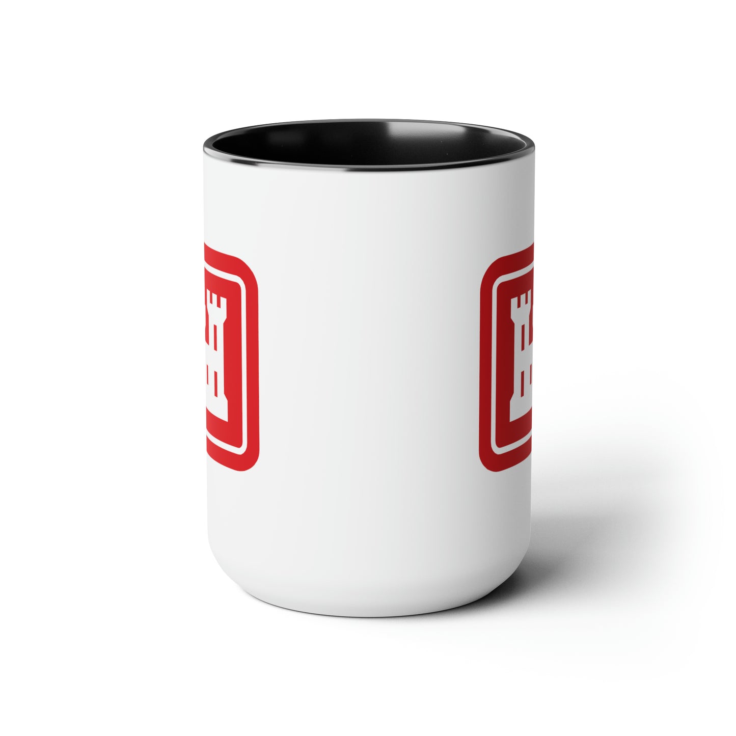 US Army Corps of Engineers Coffee Mug - Double Sided Black Accent Ceramic 15oz - by TheGlassyLass