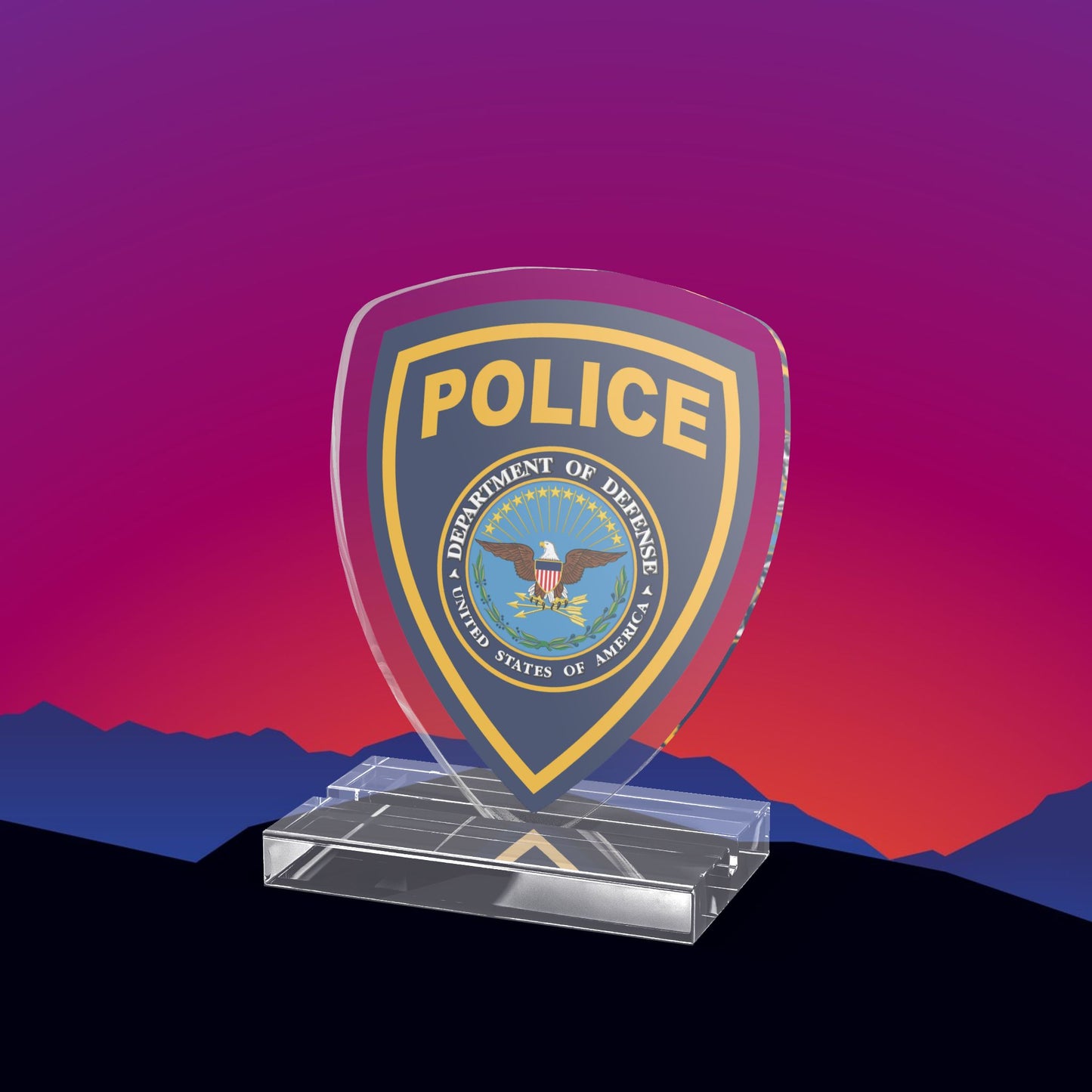 Department of Defense Police Acrylic Standee by TheGlassyLass.com