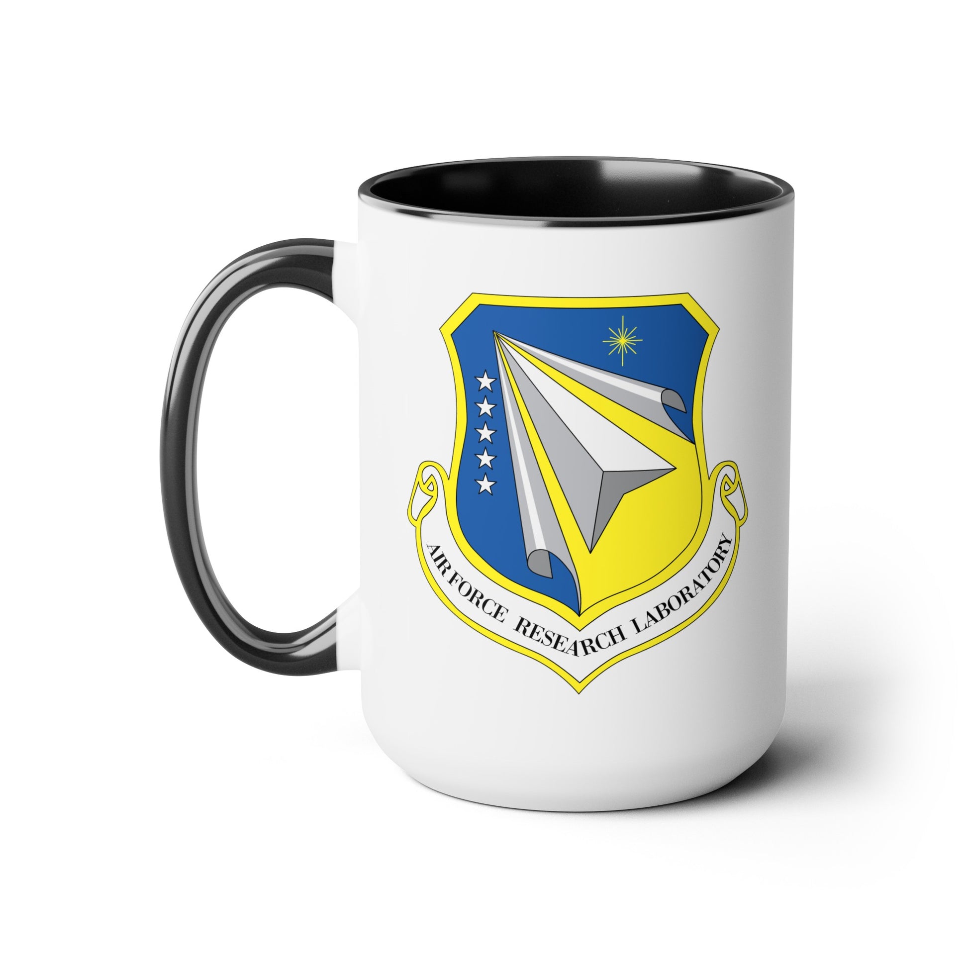 Air Force Research Laboratory - Double Sided Black Accent White Ceramic Coffee Mug 15oz by TheGlassyLass.com