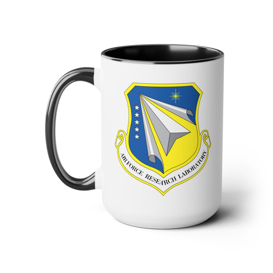 Air Force Research Laboratory - Double Sided Black Accent White Ceramic Coffee Mug 15oz by TheGlassyLass.com
