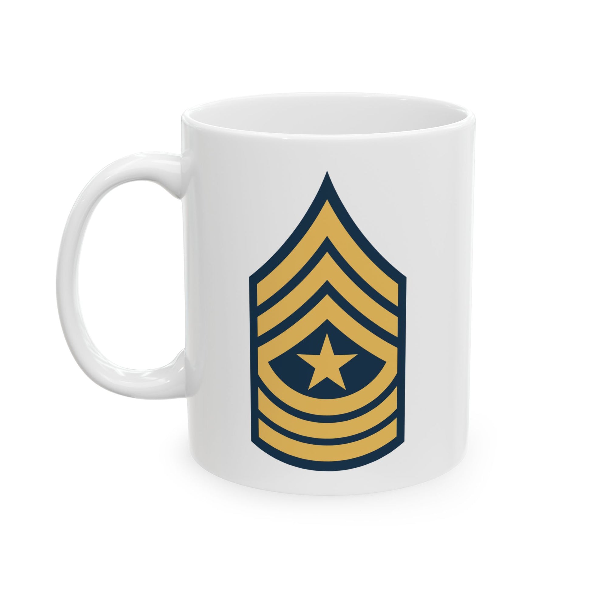 US Army Sergeant Major (E-9) Coffee Mug - Double Sided Print, White Ceramic, 11oz by TheGlassyLass.com