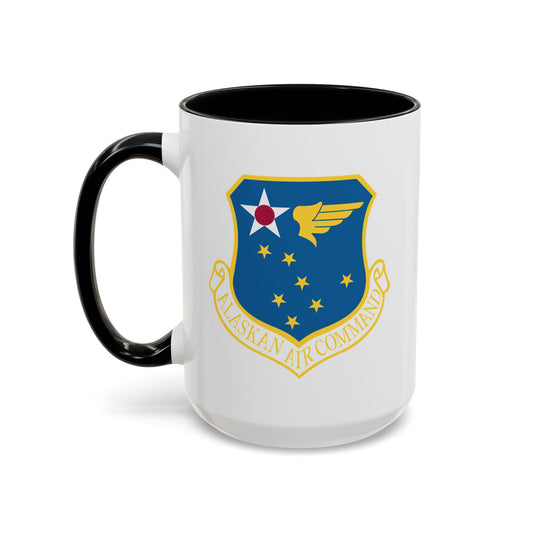 US Air Force Alaskan Air Command - Double Sided Black Accent White Ceramic Coffee Mug 15oz by TheGlassyLass.com