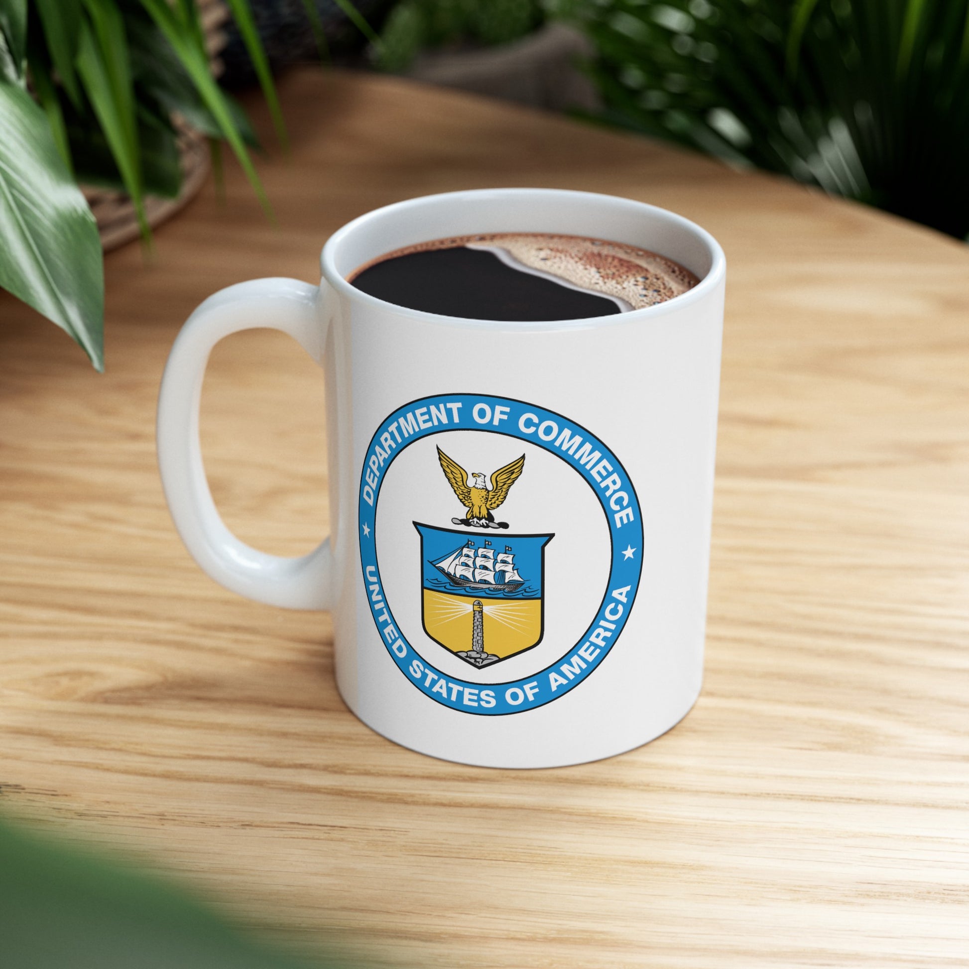 Department of Commerce Coffee Mug - Double Sided White Ceramic 11oz by TheGlassyLass.com